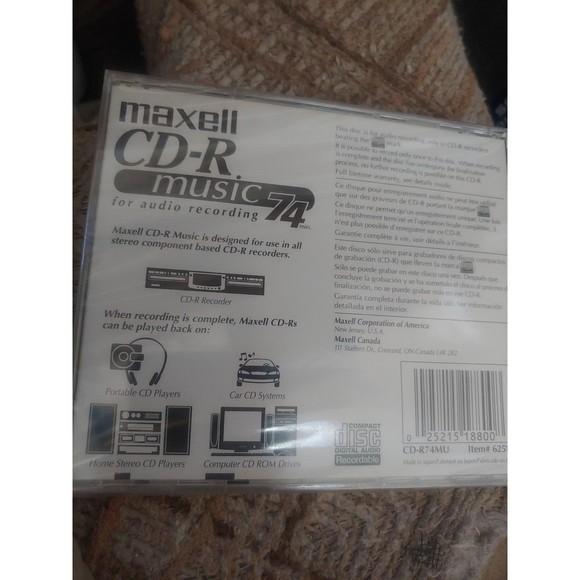 Maxell CD-R Music For Audio Recording 74 Minutes New & Sealed - Picture 2 of 2